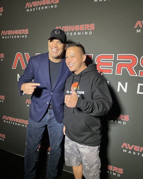 Dan with Tito Ortiz at a red carpet event